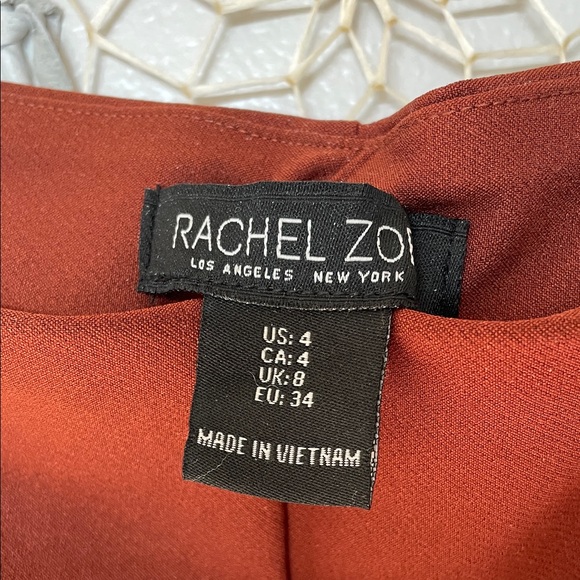 RACHEL ZOE Slim Leg Two Pocket Pull On Pants Burnt Red Size 4 - Picture 3 of 10